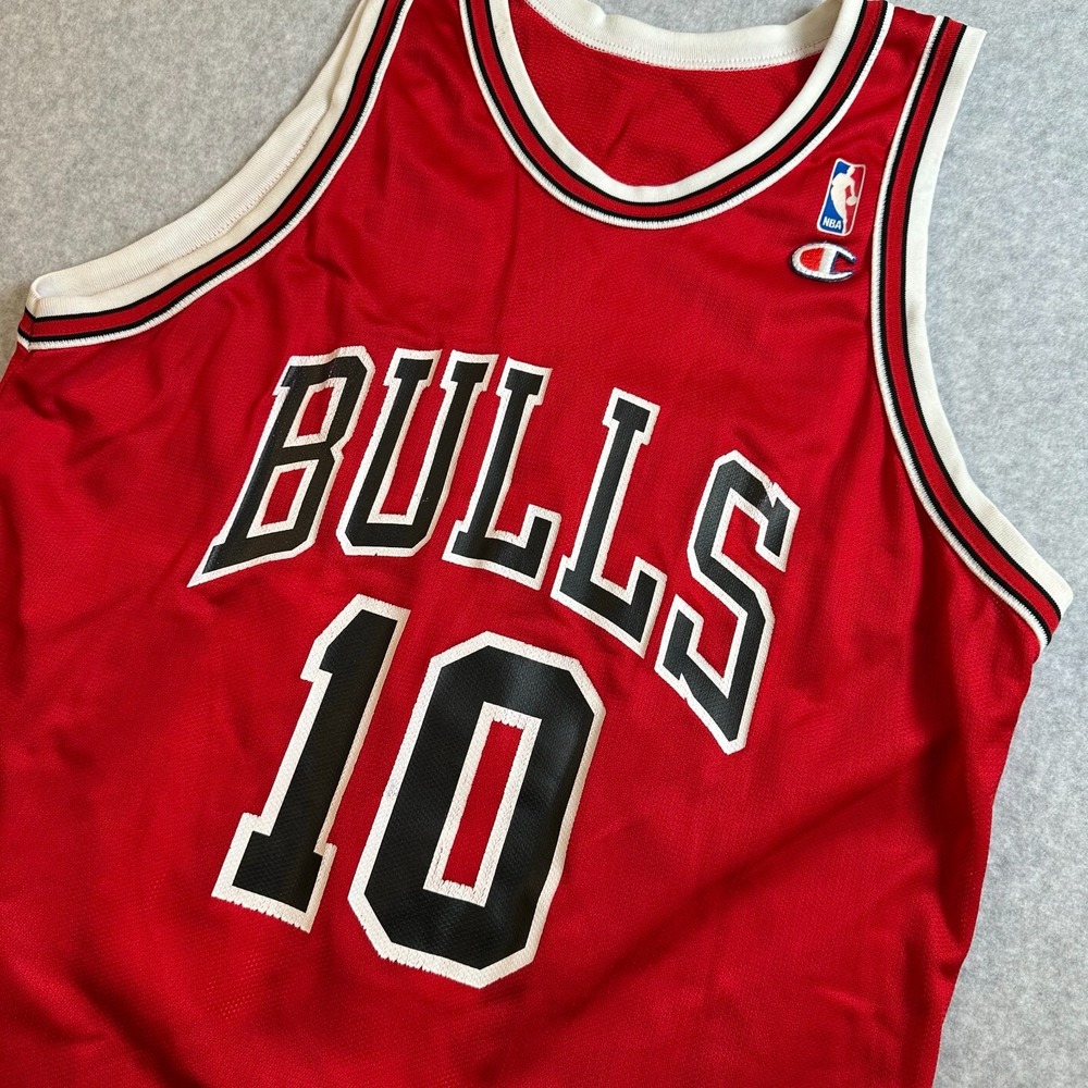 Vintage Champion Chicago Bulls BJ Armstrong #10 Jersey Size 48 XL Made USA 90s